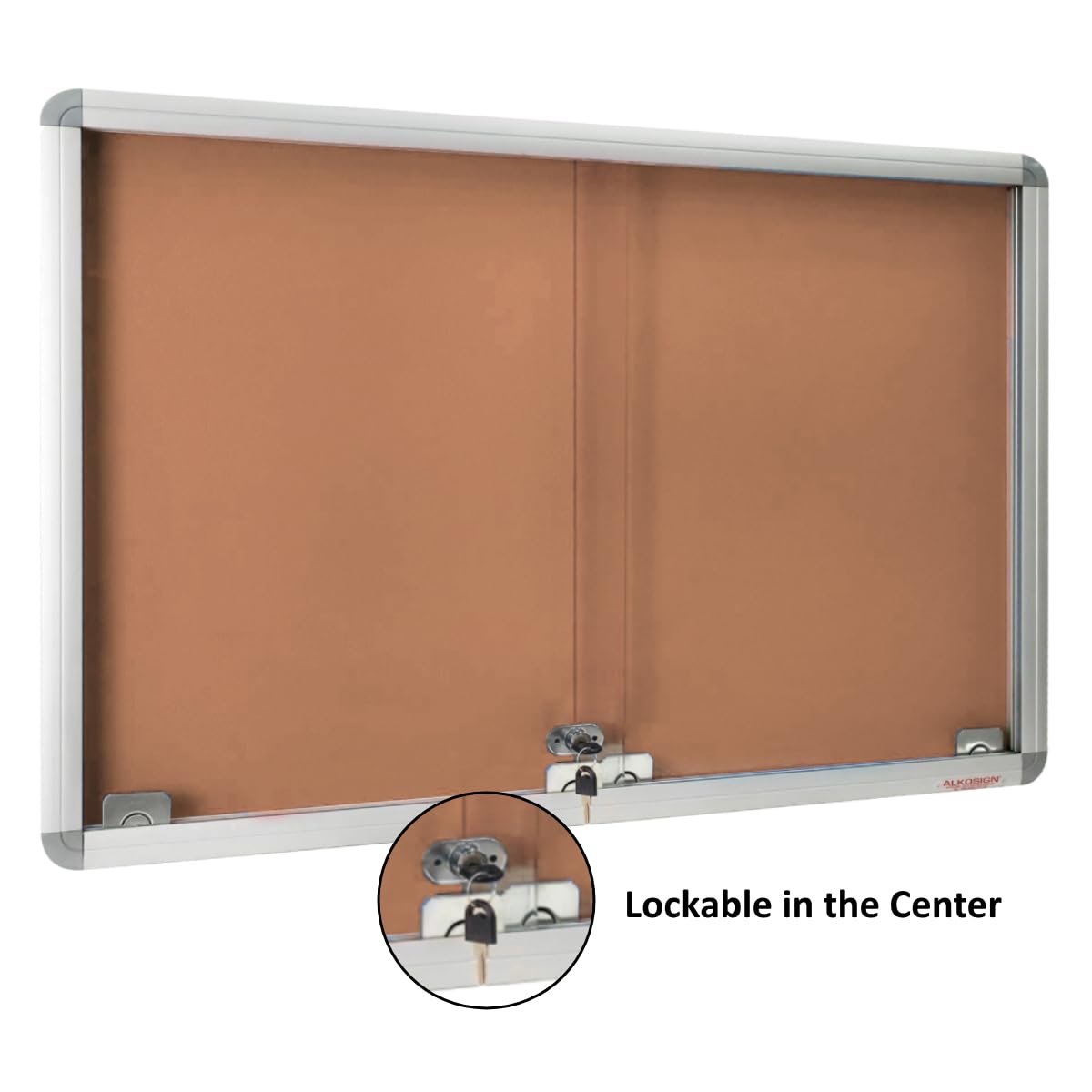 Sliding Glass Felt Notice Board