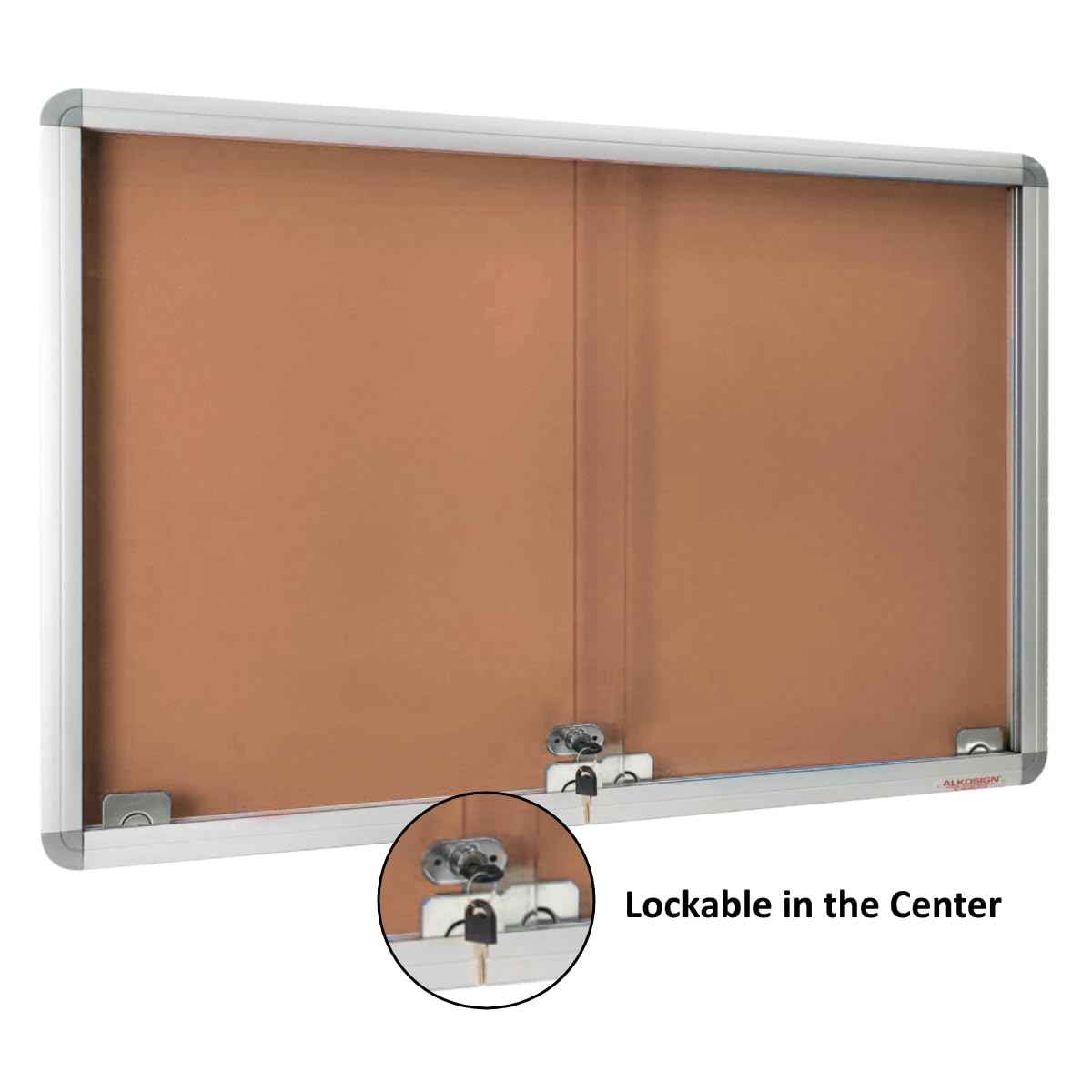 Sliding Glass Felt Notice Board