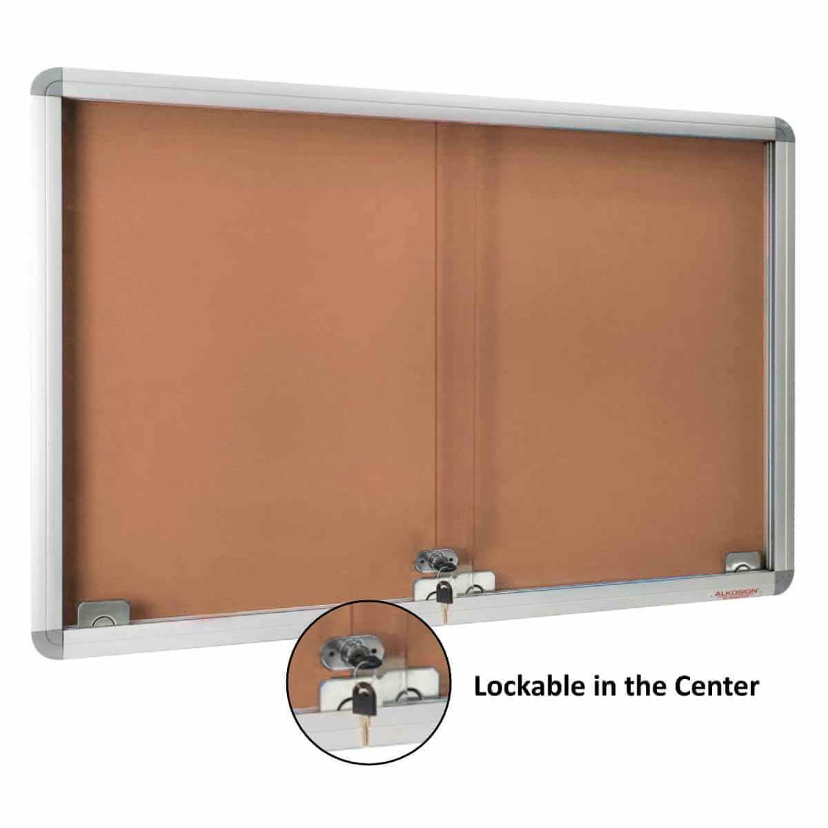 Sliding Glass Felt Notice Board