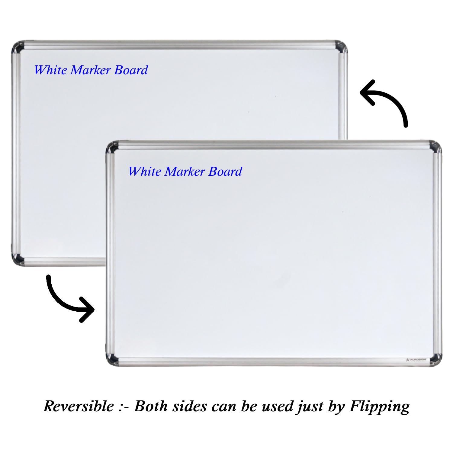 Astra Chrome Non-Magnetic Double Sided White Board