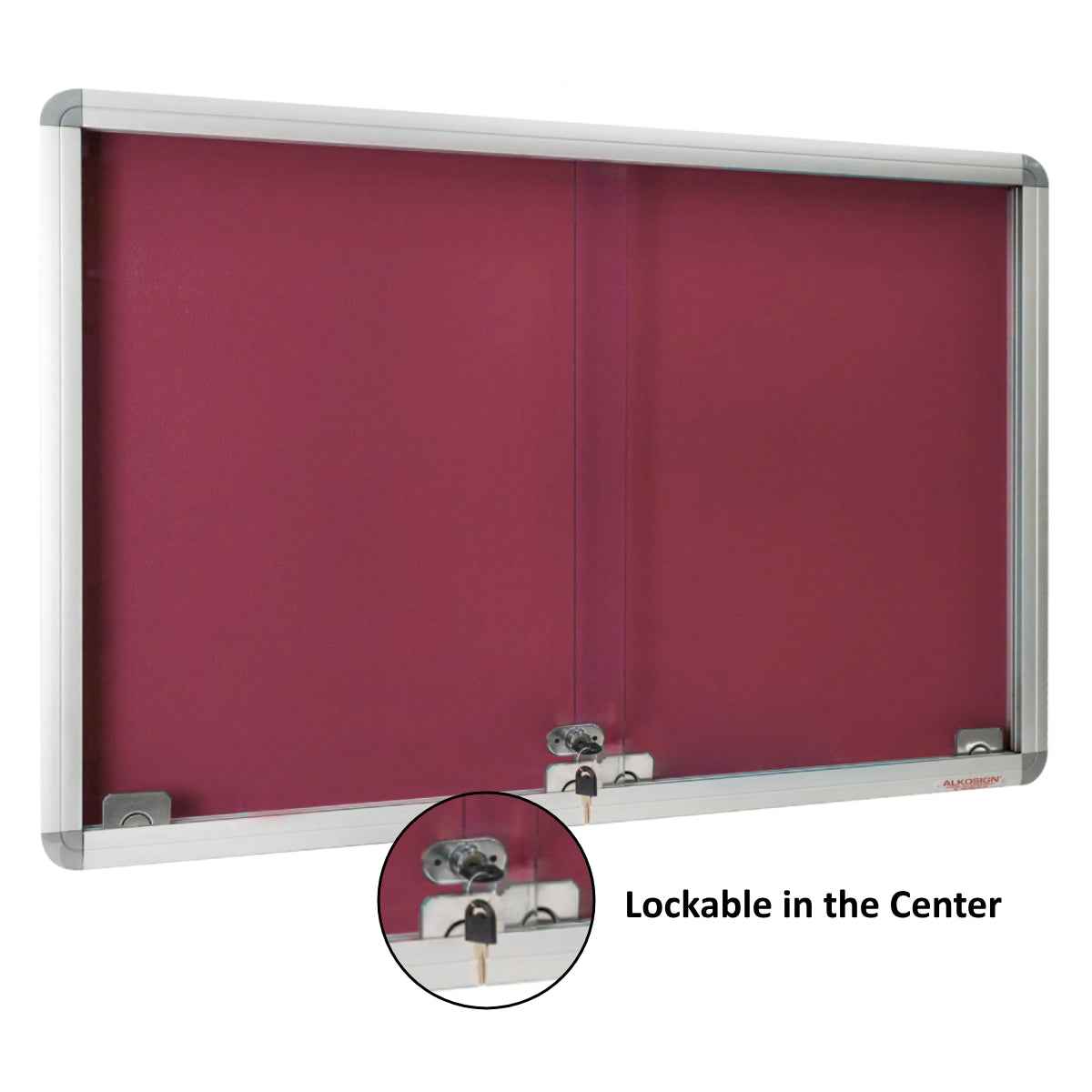 Sliding Glass Felt Notice Board