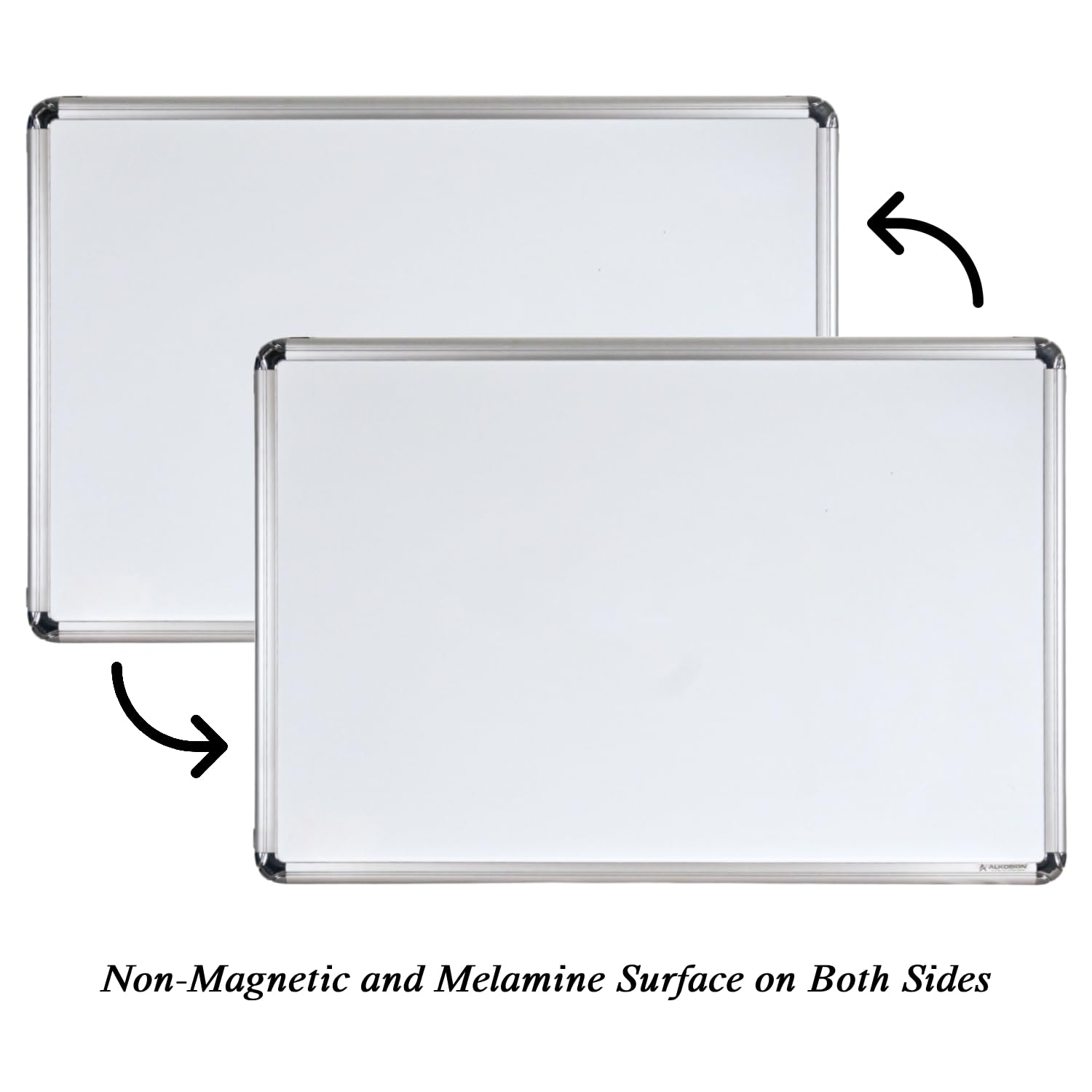 Astra Chrome Non-Magnetic Double Sided White Board