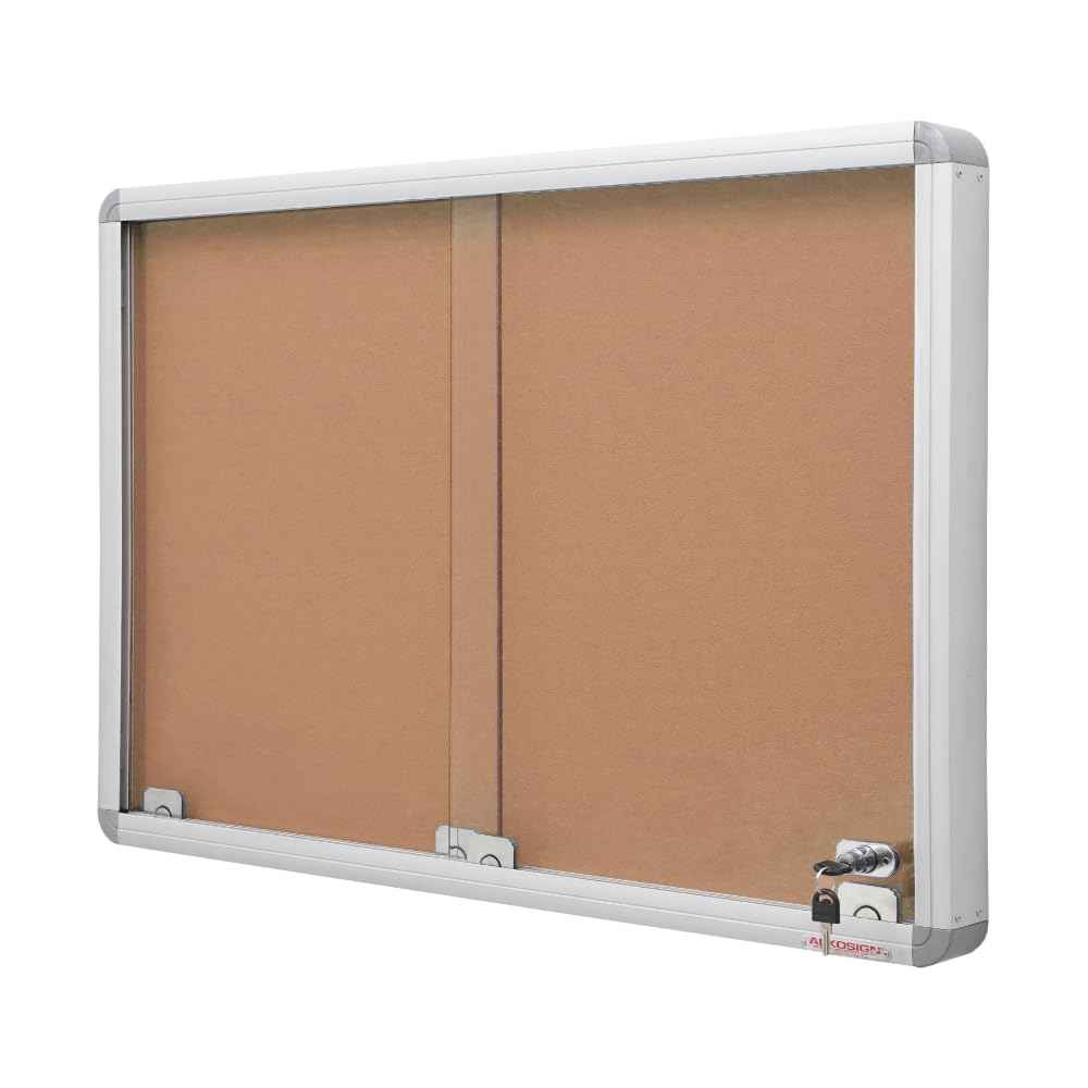 Sliding Glass Felt Notice Board