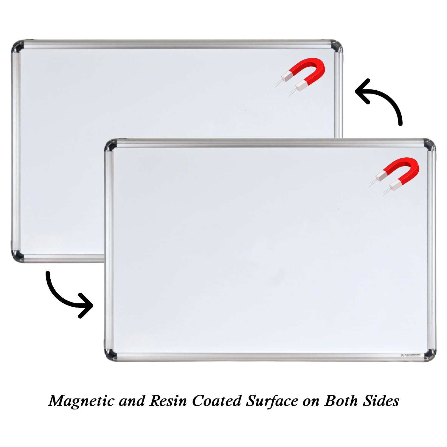 Astra Chrome Magnetic Double Sided White Board