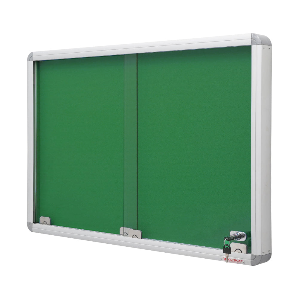 Sliding Glass Felt Notice Board