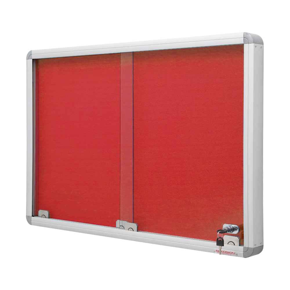 Sliding Glass Felt Notice Board