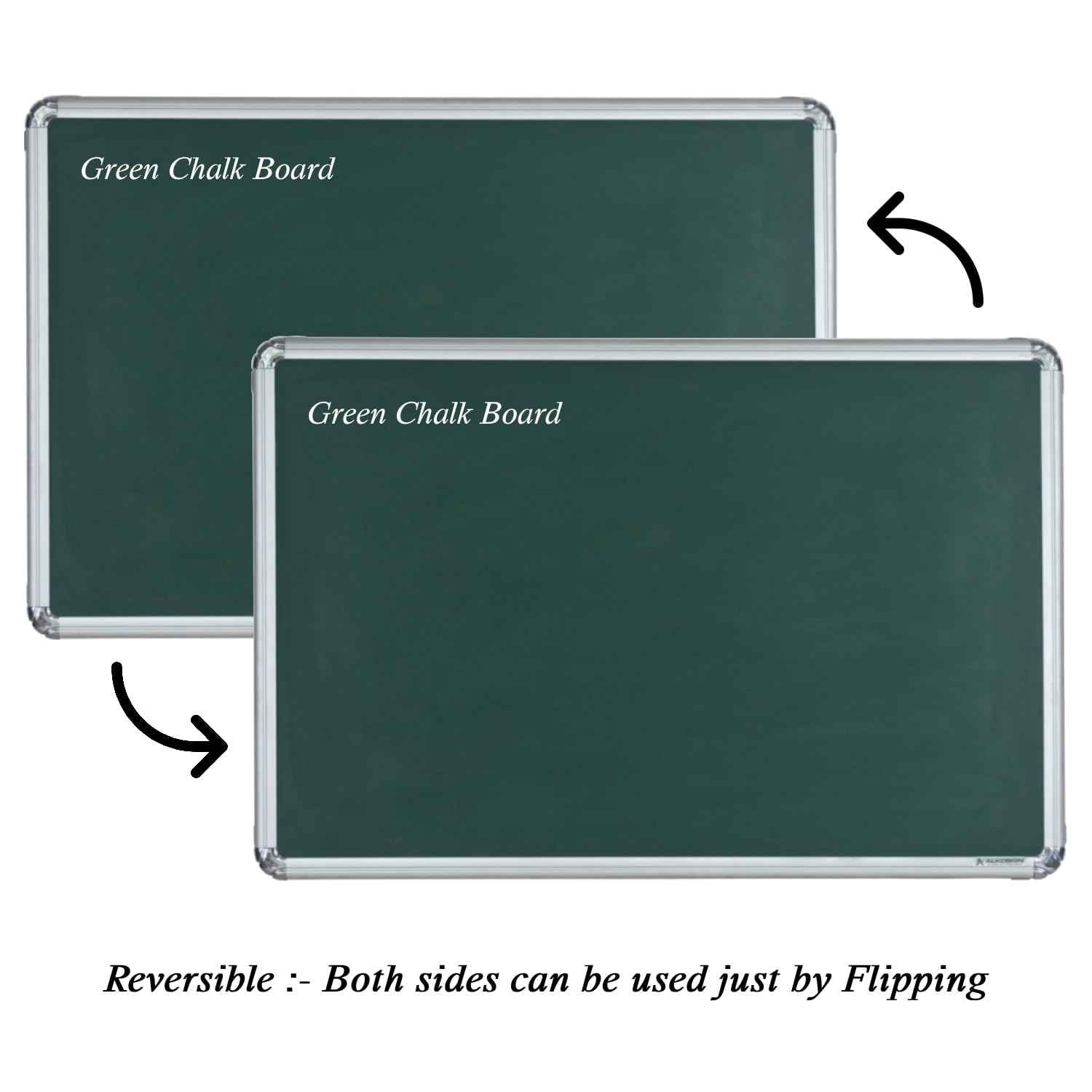 Astra Chrome Non-Magnetic Double Sided Green Board