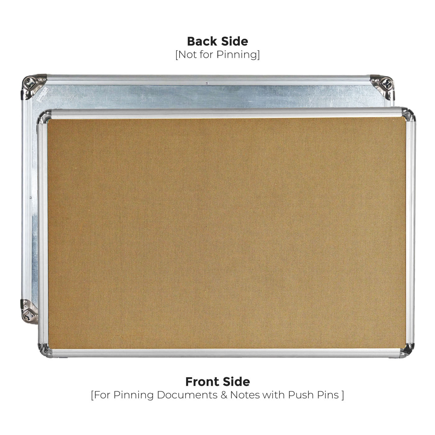 Astra Mini Checks Fabric Notice Board - Alkosign Limited