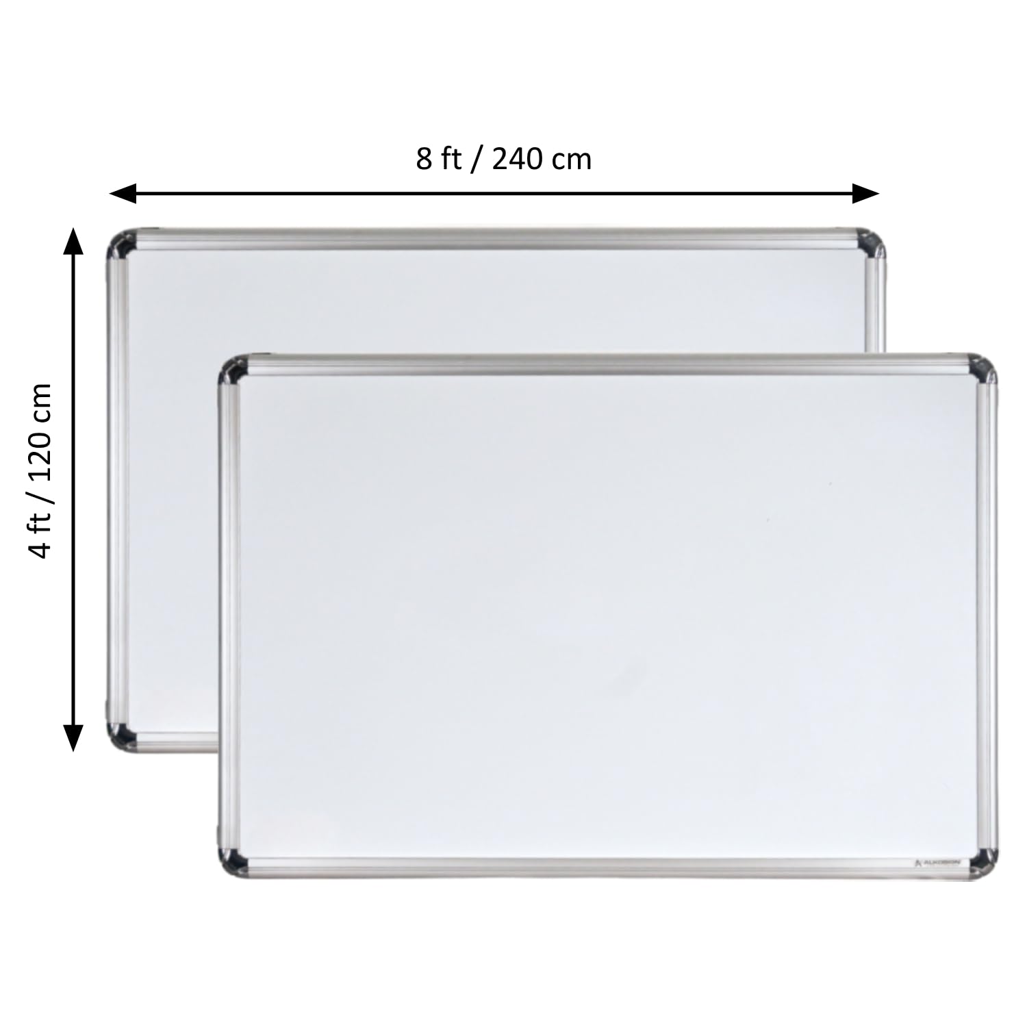 Astra Chrome Non-Magnetic Double Sided White Board