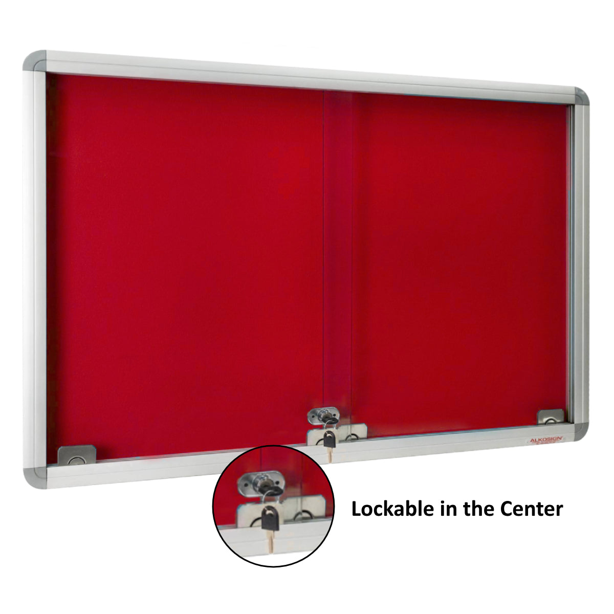 Sliding Glass Felt Notice Board