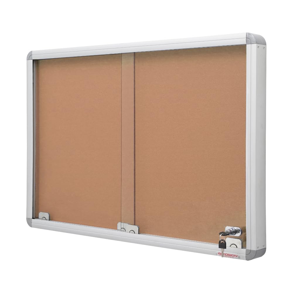 Sliding Glass Felt Notice Board