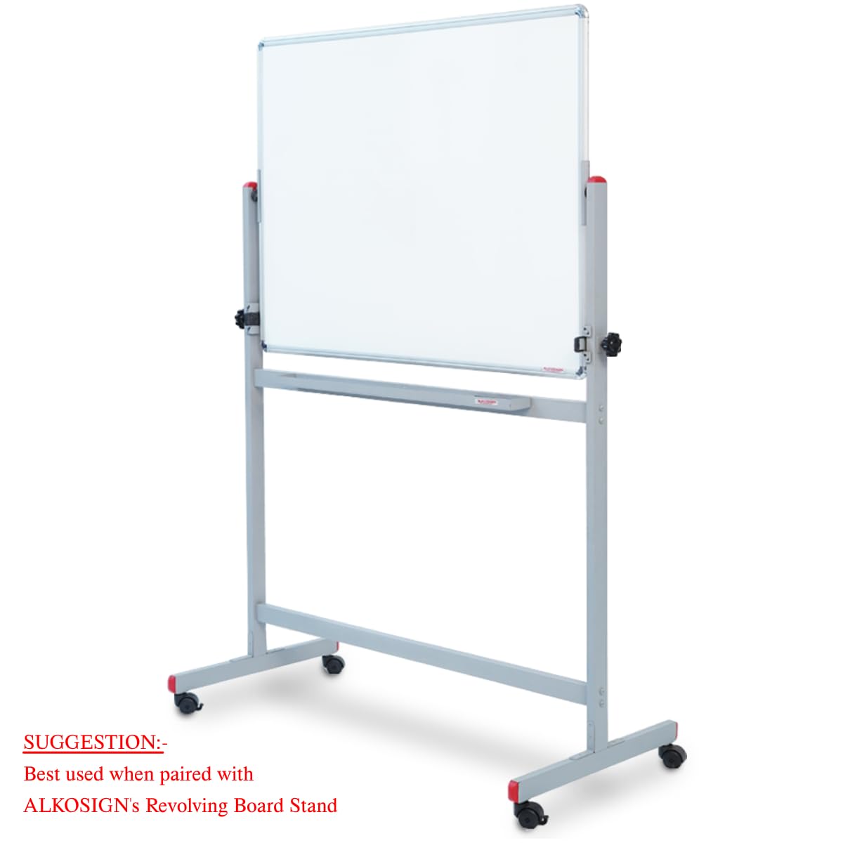 Astra Chrome Non-Magnetic Double Sided White Board