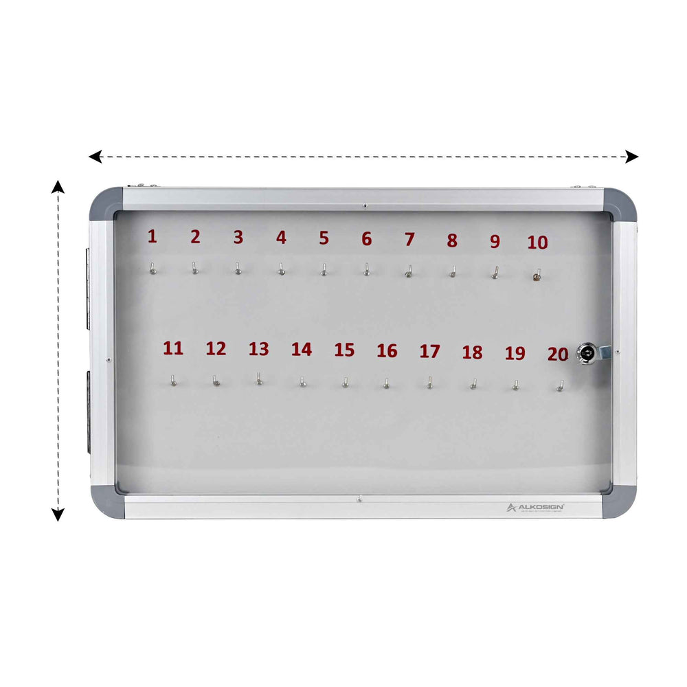 Key Cabinet With Laminated Back for Secure Office Storage