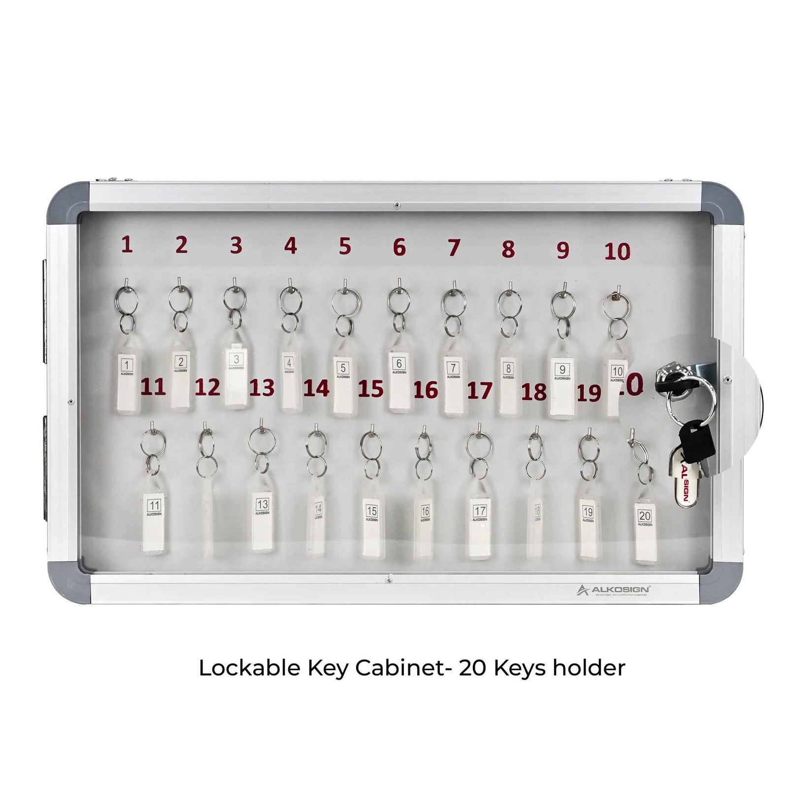Key Cabinet With Laminated Back for Secure Office Storage