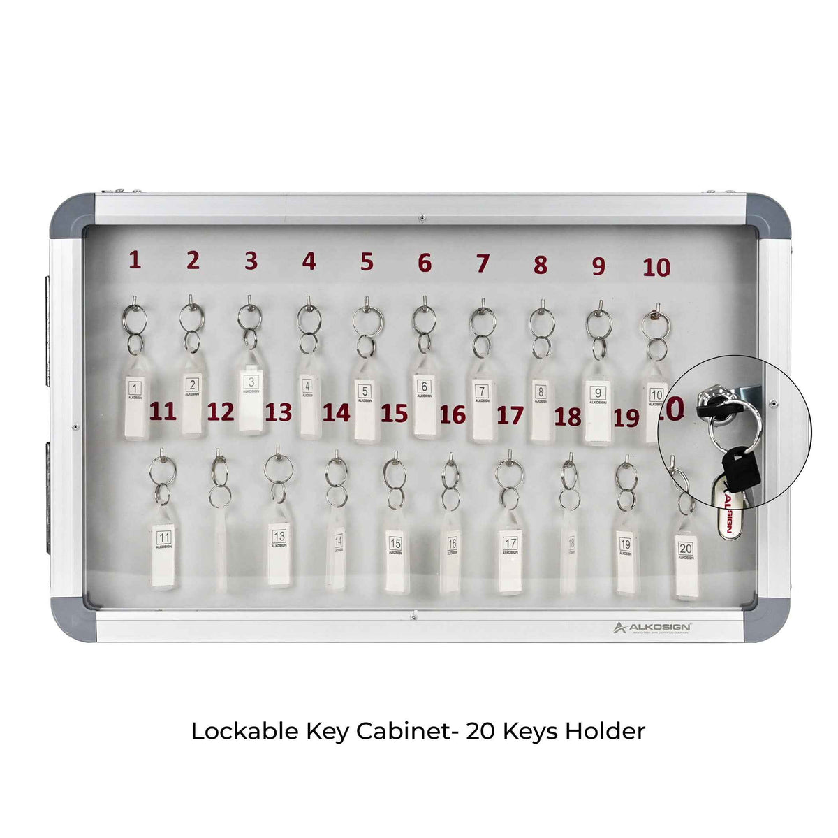 Cubicle Key Rack Key Cabinet With Laminated Back for Secure Office Storage